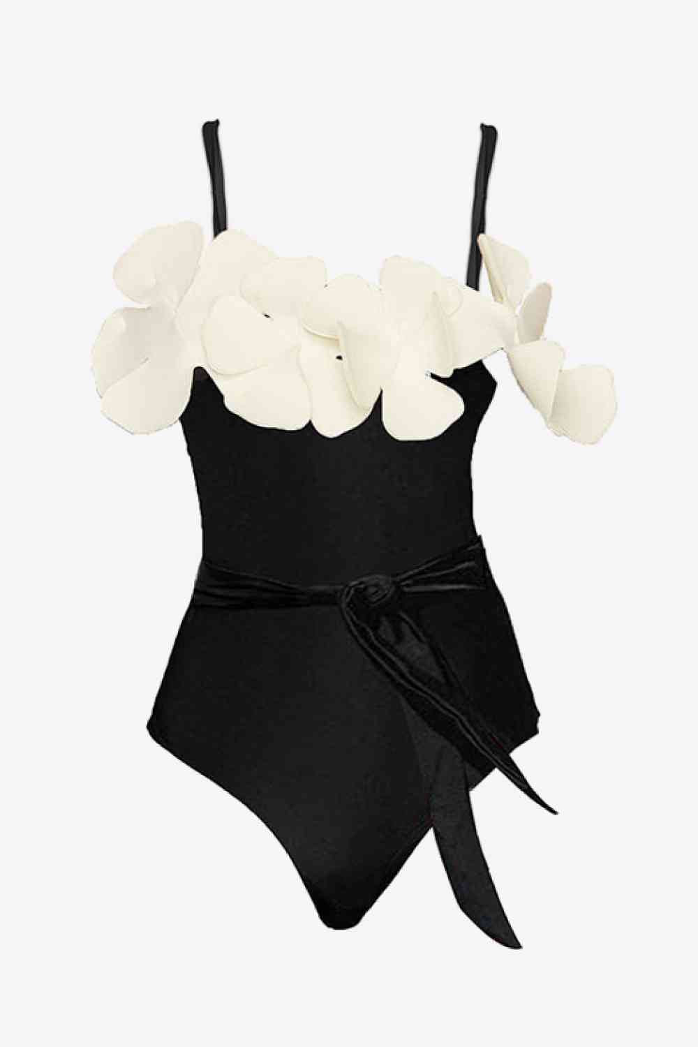 Contrast Flower Detail One-Piece Swimsuit